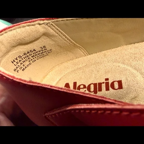 Alegria Hayes Ruby Breeze Mary Jane Wedge Heel Shoes Red Womans EU 38/US 8-8.5 - Picture 11 of 16